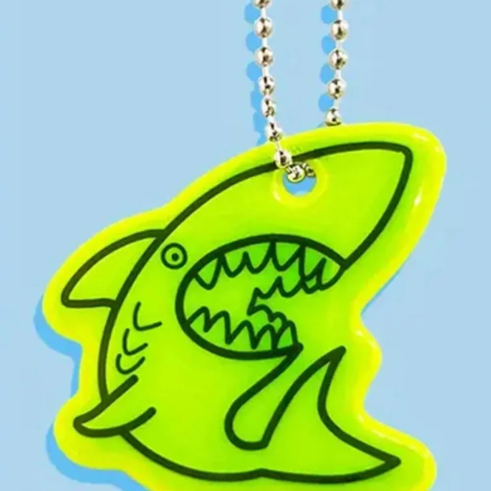 New Reflective Neon  Shark Keychains ( 2 )